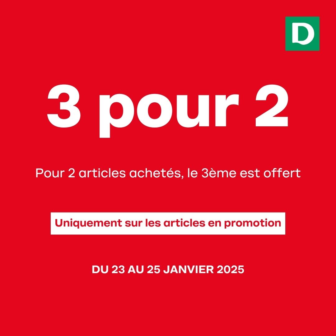 Shopping Promenade - Deichmann - Offre 3 pour 2 - deichmann 3pour2 du23au25janvier2025 post - 1